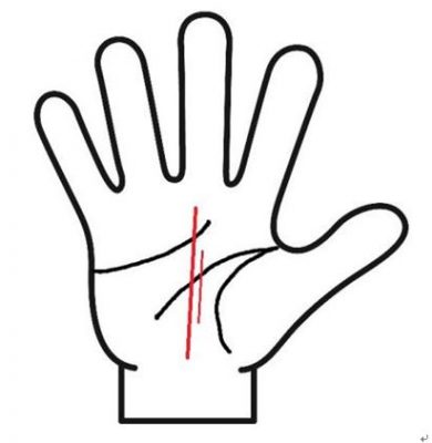 はっきりとした運命線